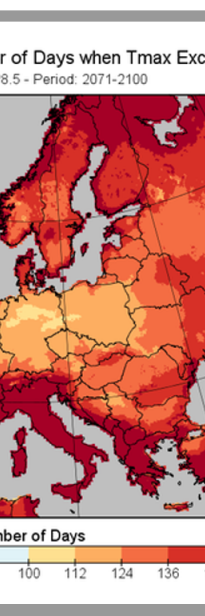 Temperature changes the most in the north and in the south.